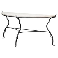 French Provincial Demi Marble Top Console
