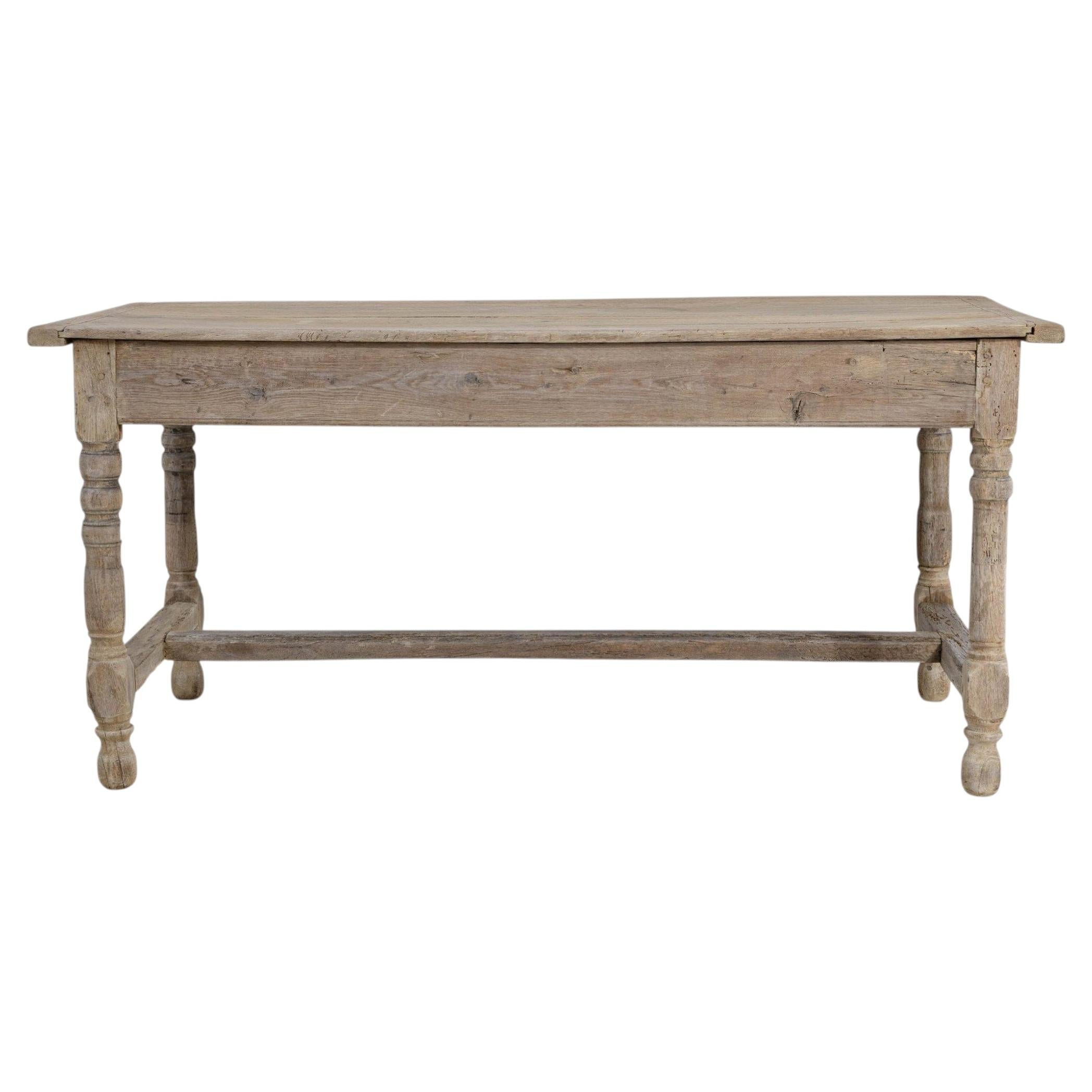 19th Century Antique Oak French Provincial Farmhouse Dining Table For ...