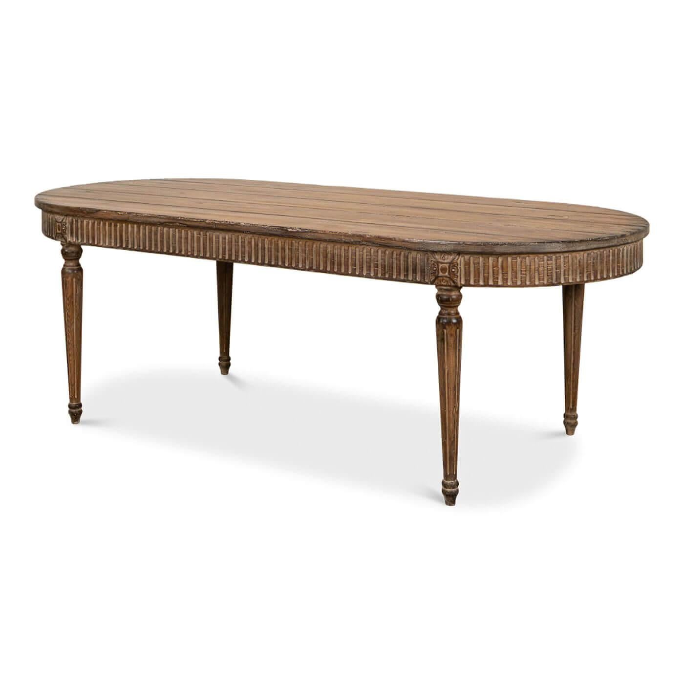 Contemporary French Provincial Dining Table For Sale