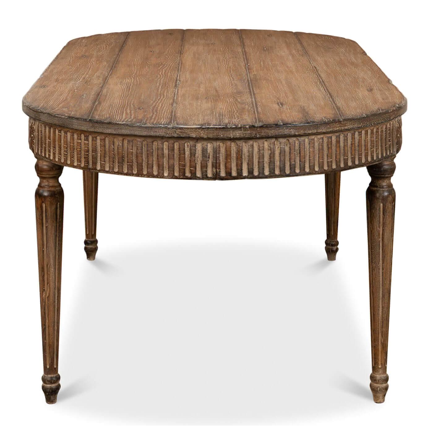 Wood French Provincial Dining Table For Sale