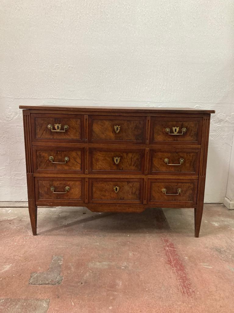 French Provincial Directoire Commode Chest of Drawers, 19th Century In Good Condition For Sale In Sherborne, GB