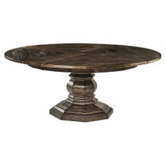 French Provincial Extension Dining Table, Dark Driftwood