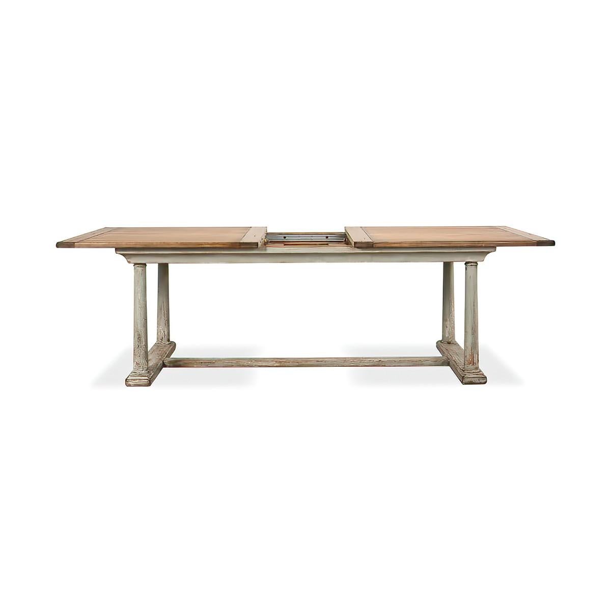 Asian French Provincial Extension Dining Table For Sale