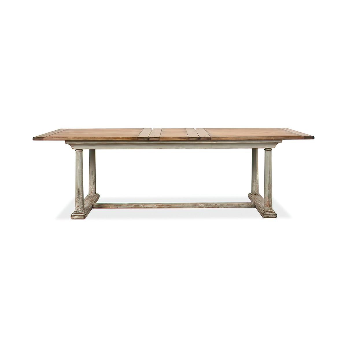 Wood French Provincial Extension Dining Table For Sale