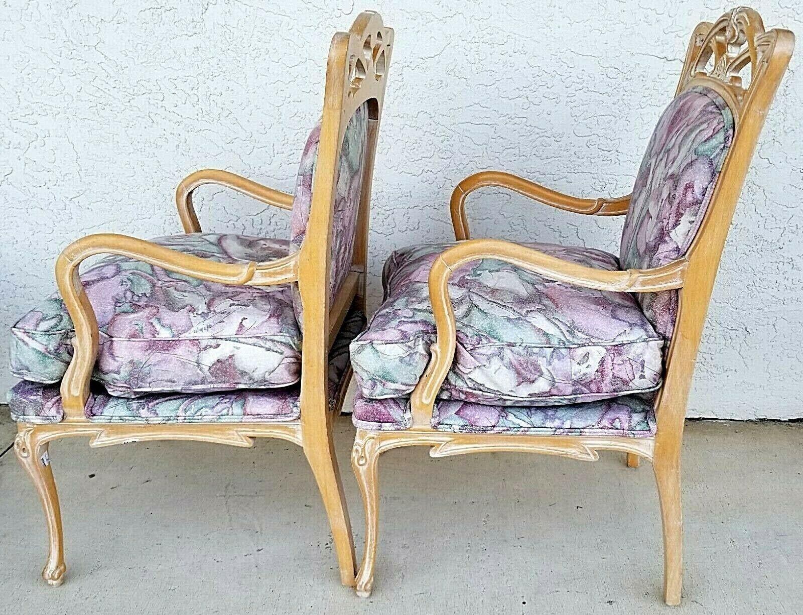 French Provincial Fauteuil Accent Chairs Armchairs For Sale 2