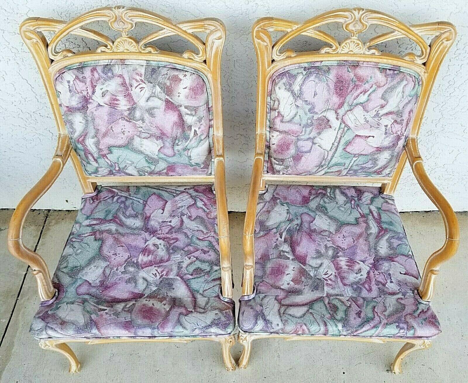 French Provincial Fauteuil Accent Chairs Armchairs For Sale 3