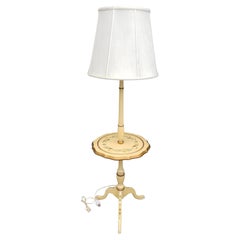 French Provincial Floor Lamp Table, Circa 1960s