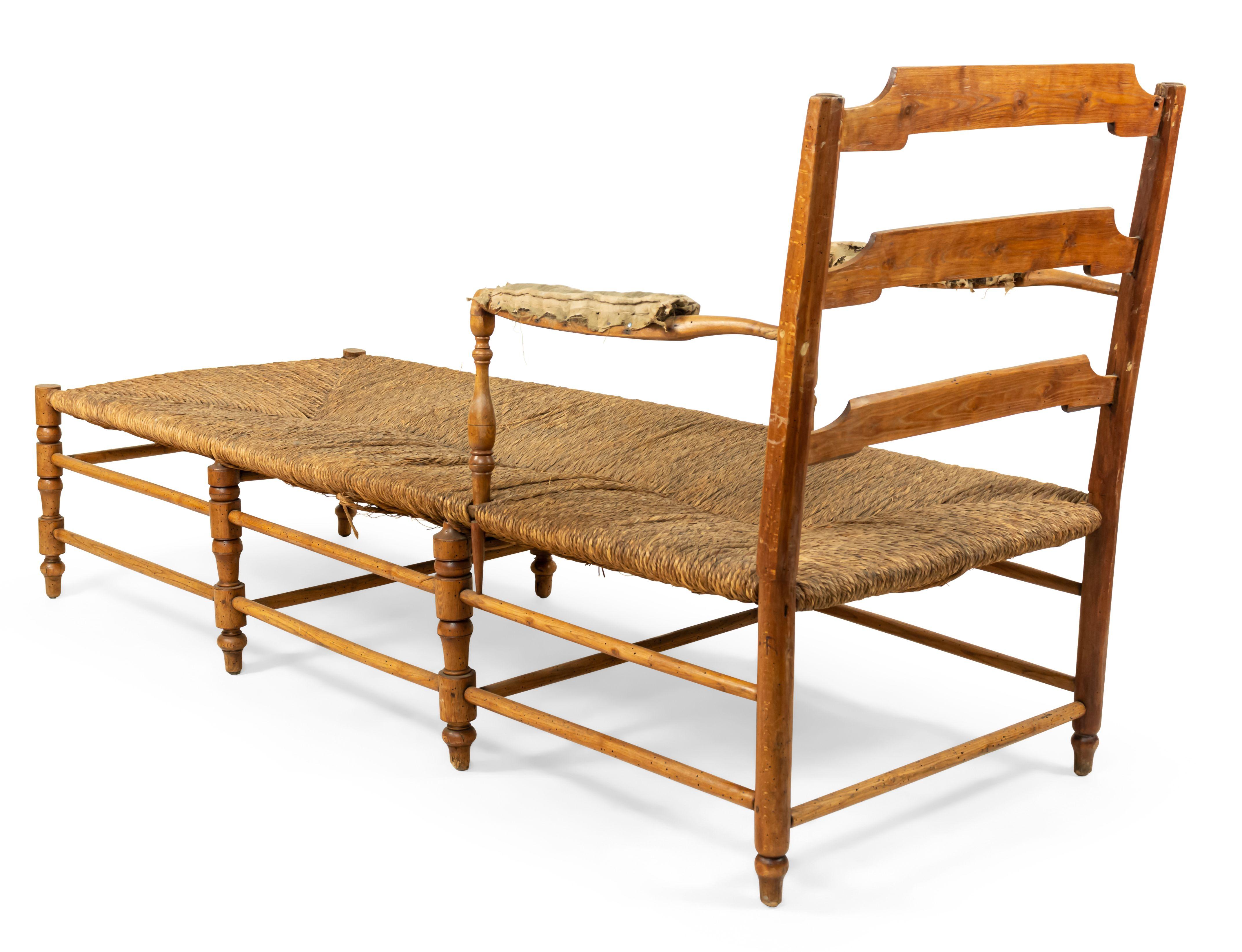 French Provincial Fruitwood Chaise In Good Condition In New York, NY