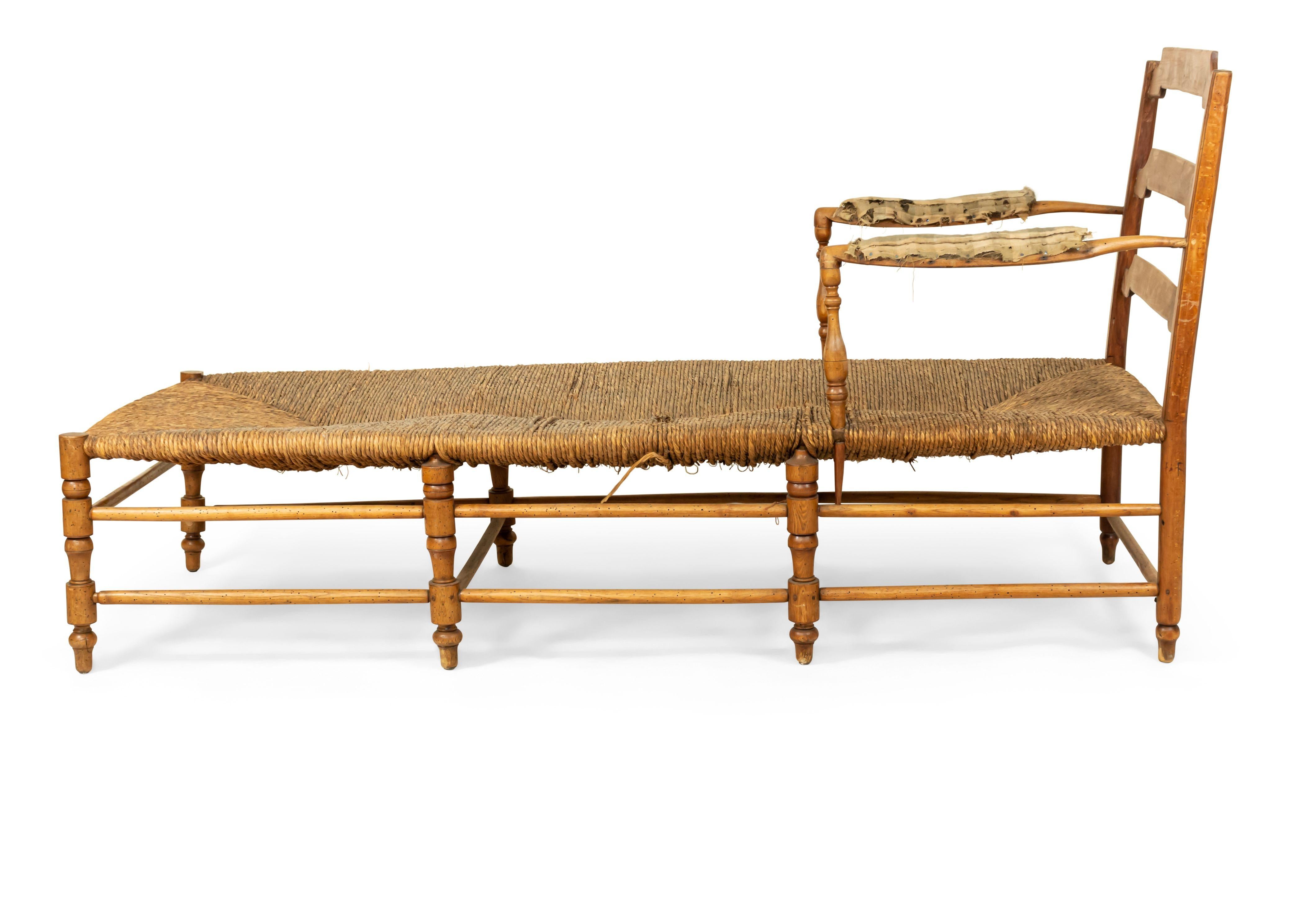 19th Century French Provincial Fruitwood Chaise