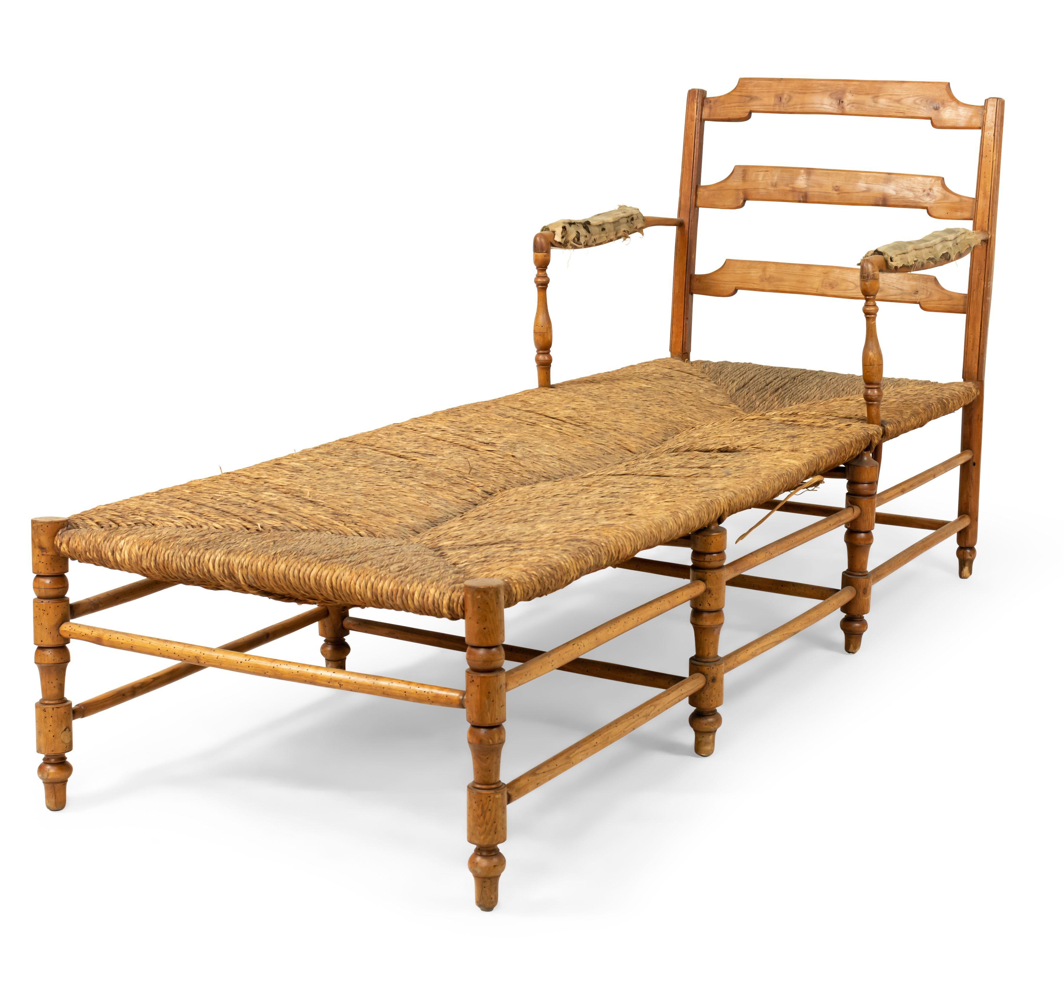 Rush French Provincial Fruitwood Chaise