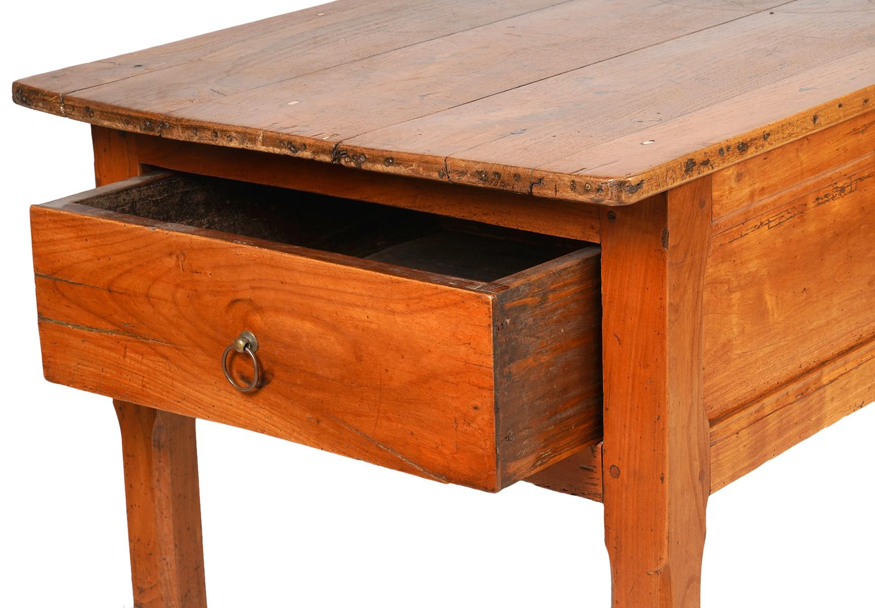 French Provincial Fruitwood Three-Drawer Work Table, circa 1830 1