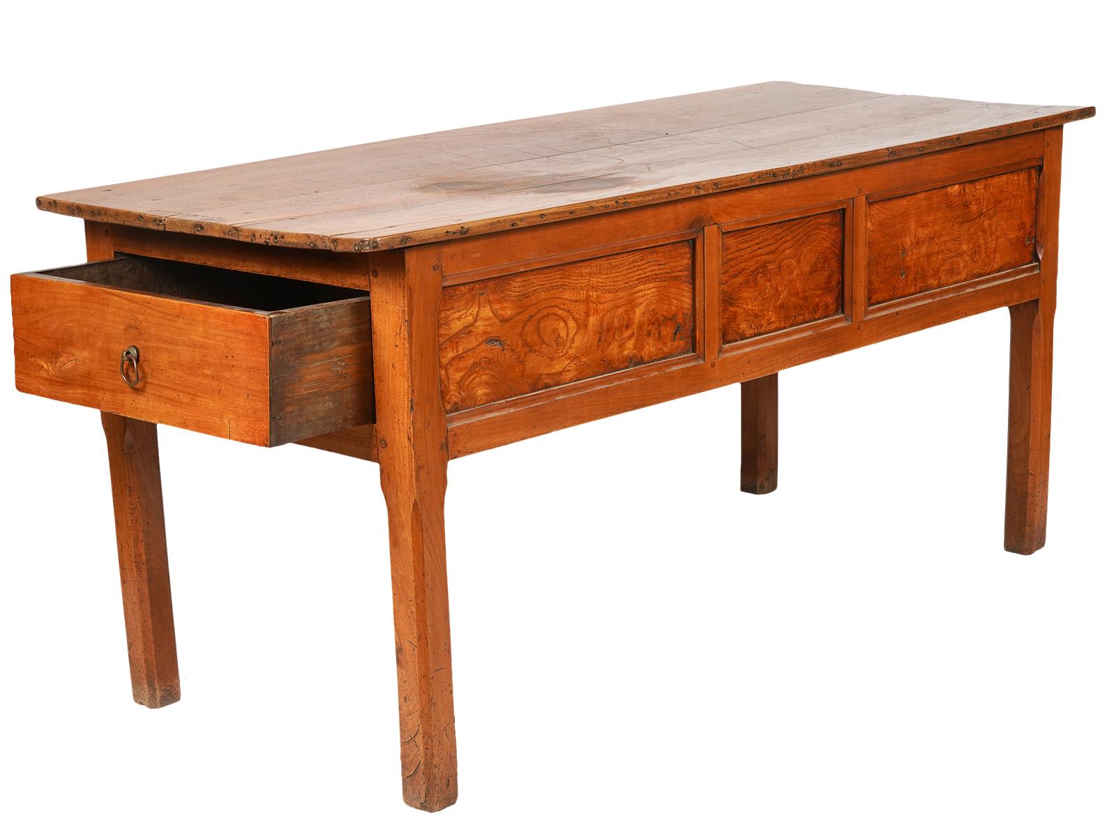 French Provincial Fruitwood Three-Drawer Work Table, circa 1830 2