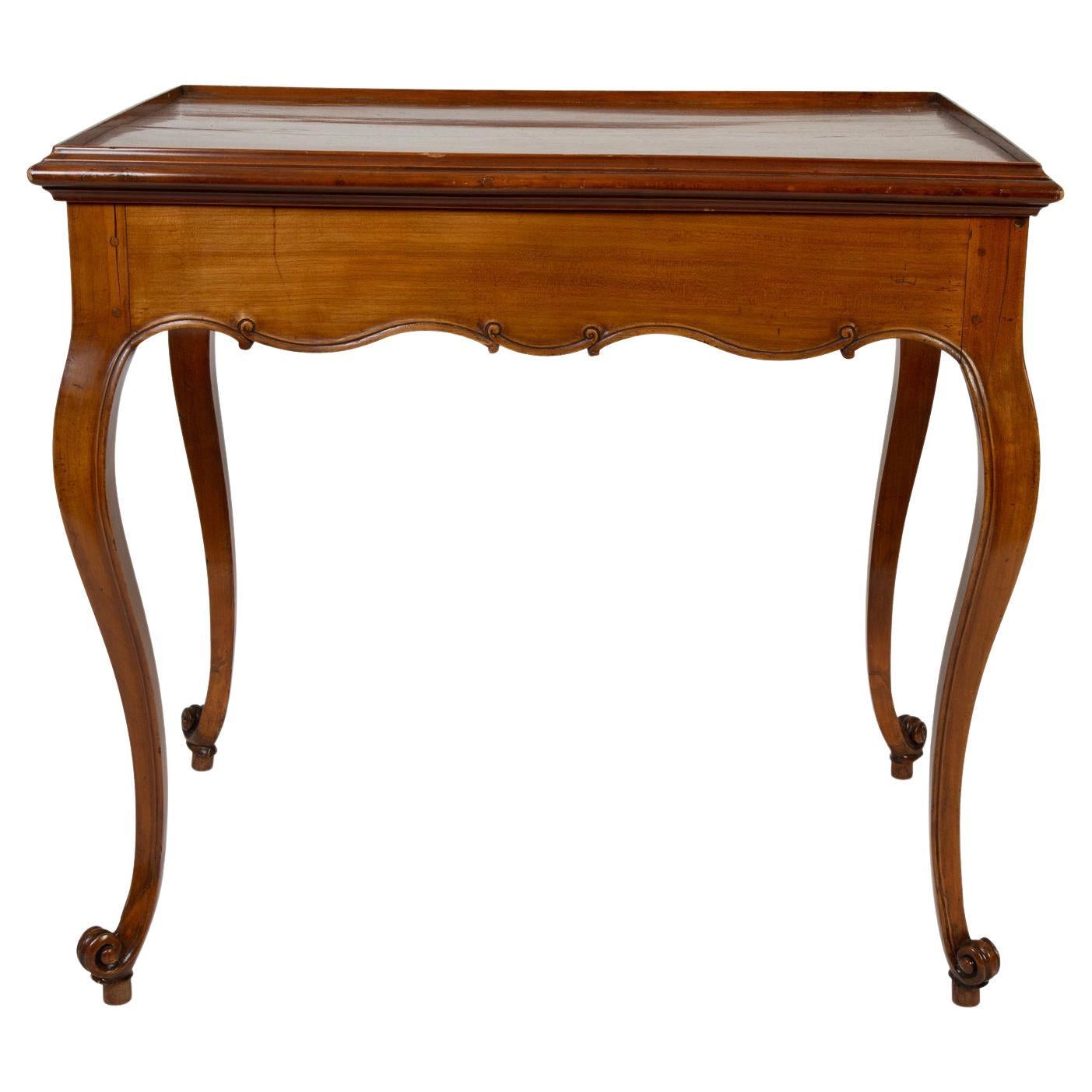 French Provincial Games Table with Cabriolet Legs, Early 20th Century