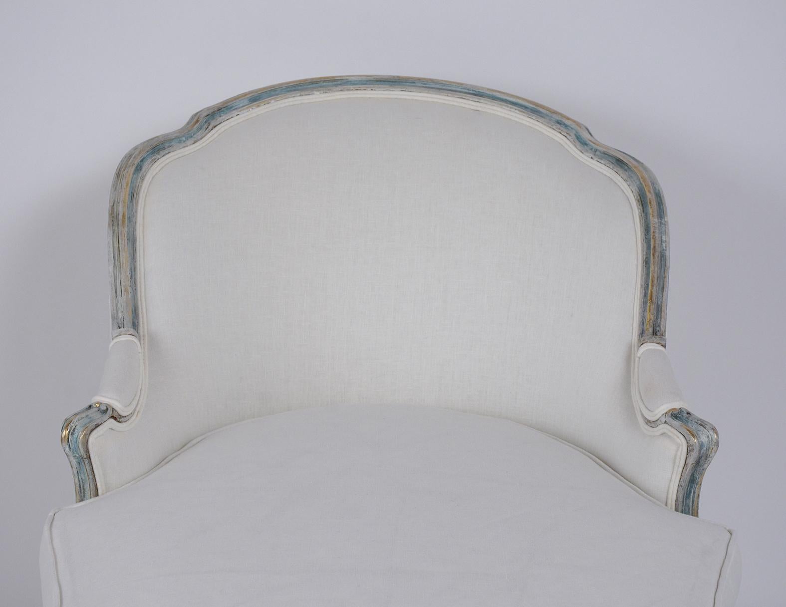 Late 19th Century French Provincial Gilt Painted Chaise Lounge