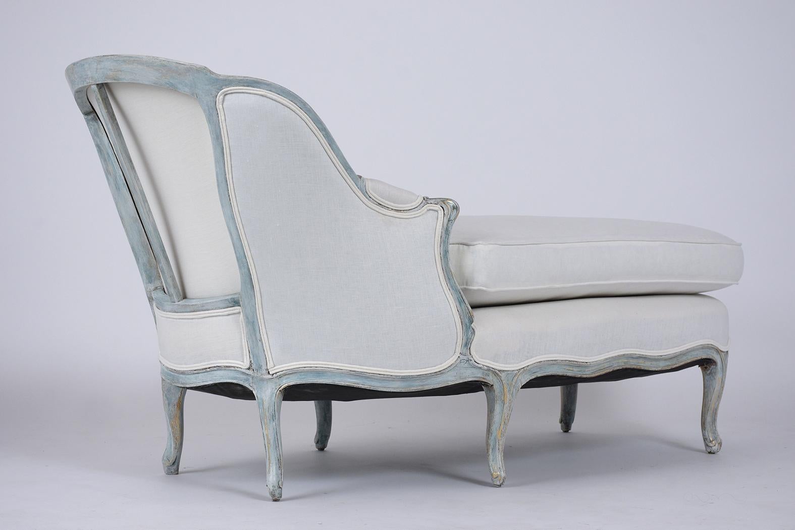 French Provincial Gilt Painted Chaise Lounge 1