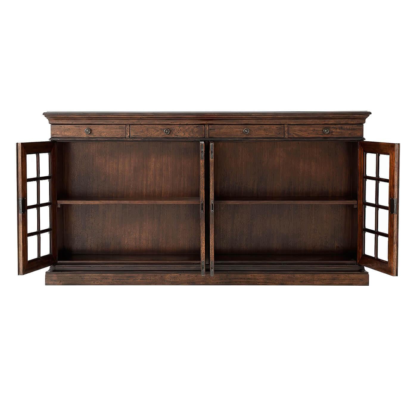 Vietnamese French Provincial Glass Door Cabinet