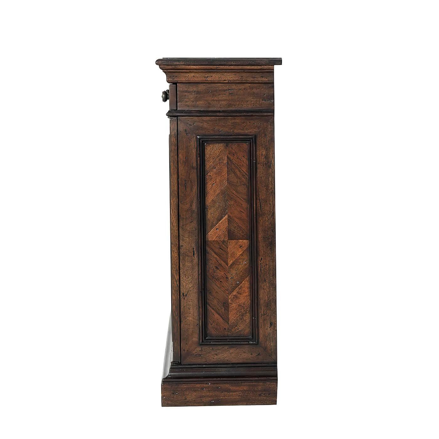 French Provincial Glass Door Cabinet In New Condition In Westwood, NJ