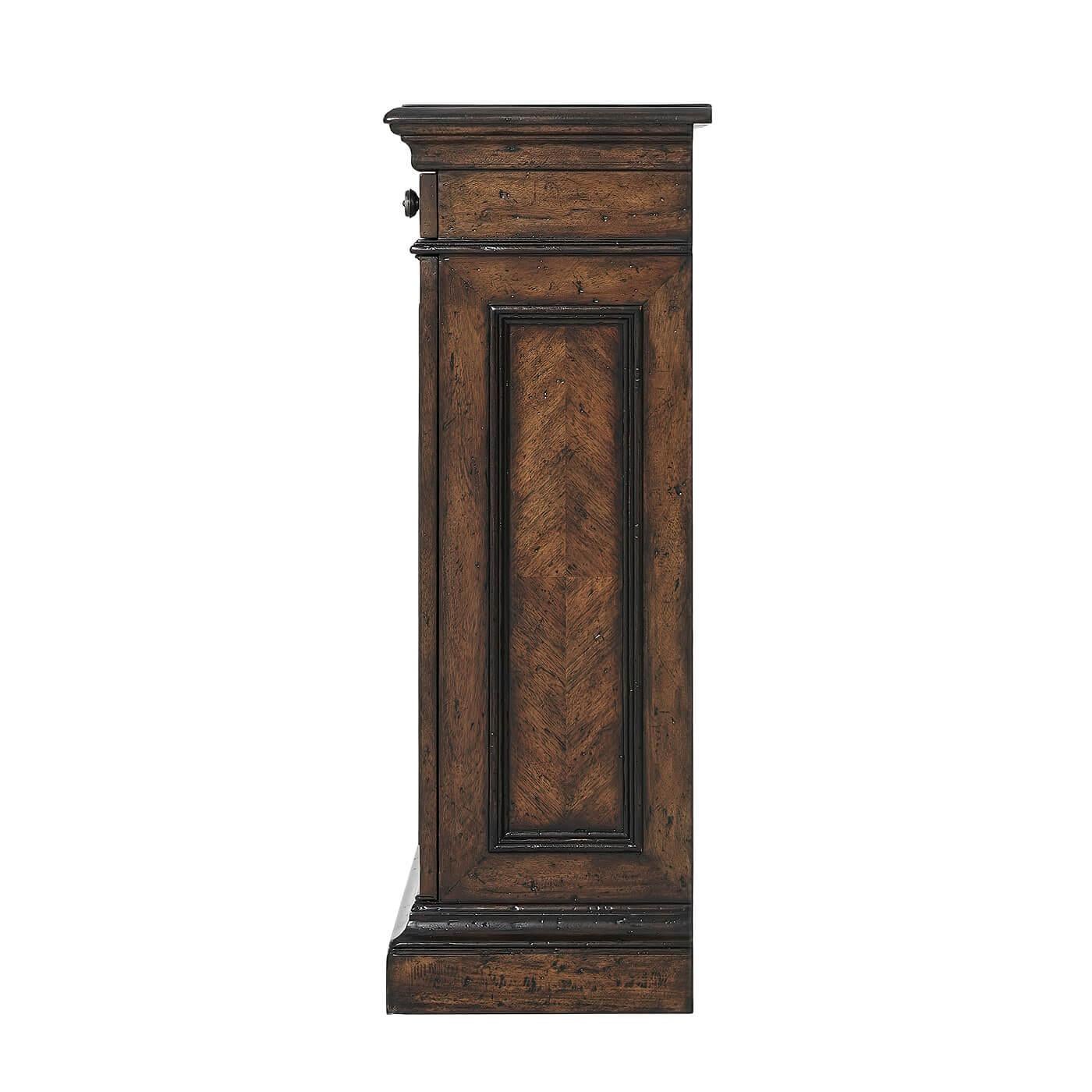 French Provincial Glass Door Cabinet, Small In New Condition In Westwood, NJ
