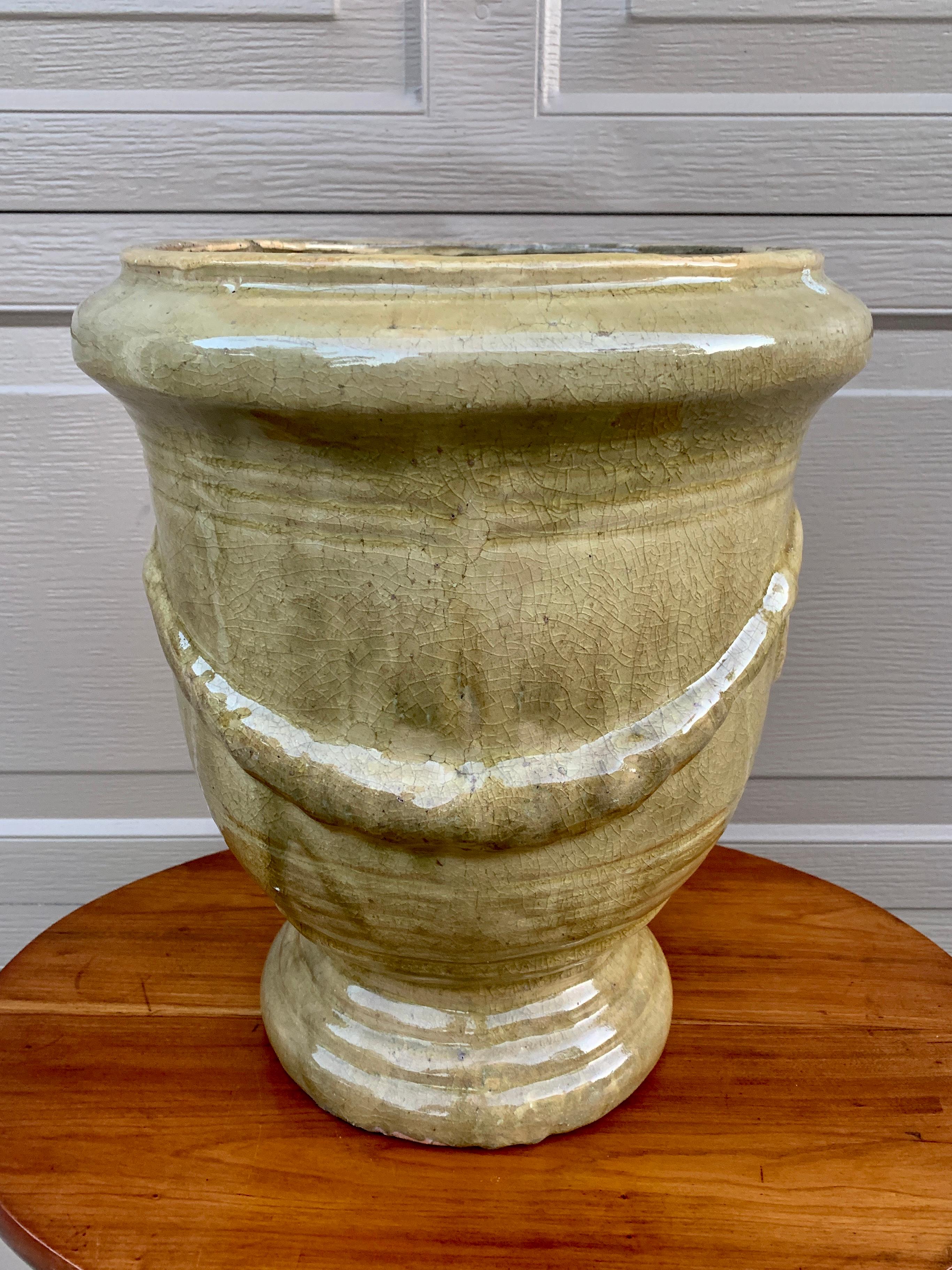 French Provincial Glazed Earthenware Planter For Sale 6