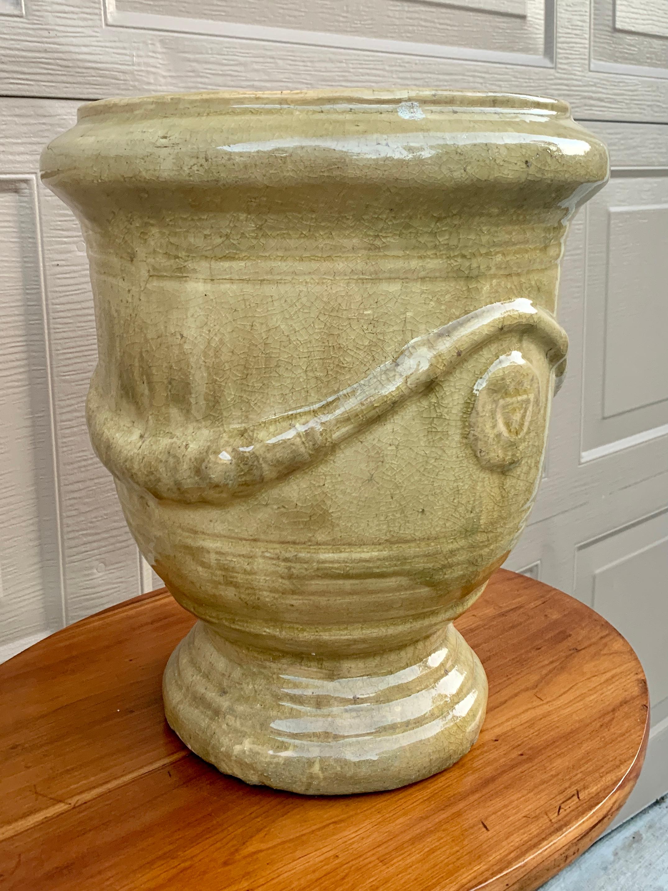 French Provincial Glazed Earthenware Planter For Sale 1