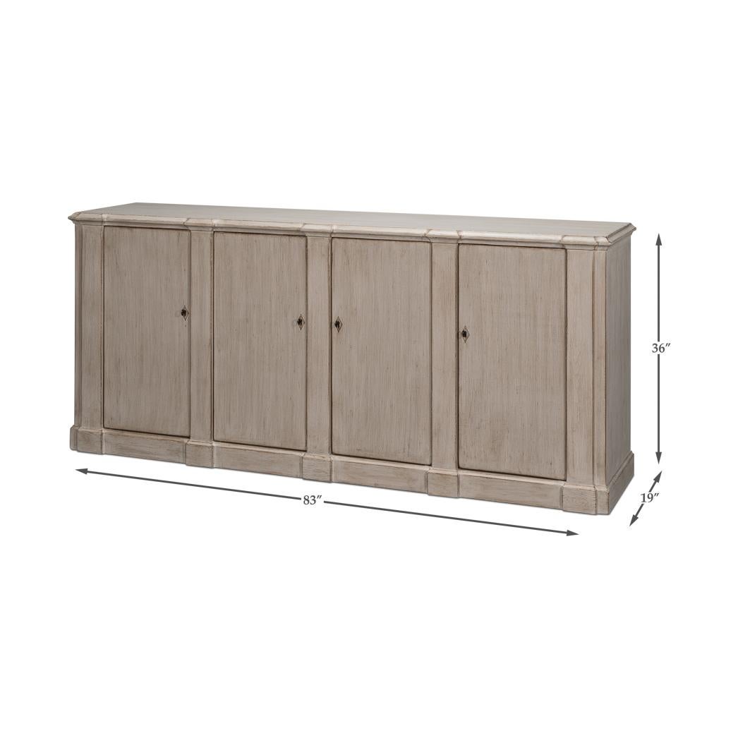 French Provincial Gray Painted Sideboard For Sale 4