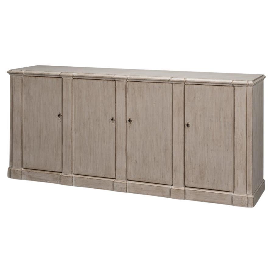 French Provincial Gray Painted Sideboard For Sale