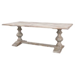 French Provincial Grey Refectory Table