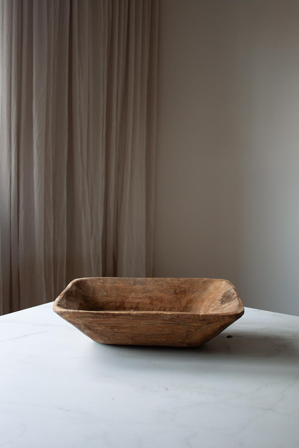 This Bowl is a blend of rustic charm and wood craftsmanship. Handcrafted by french traditional woodworker, each bowl is a unique piece that captures the essence of French provincial style. (This bowl is one out of a set of 4, which are available in