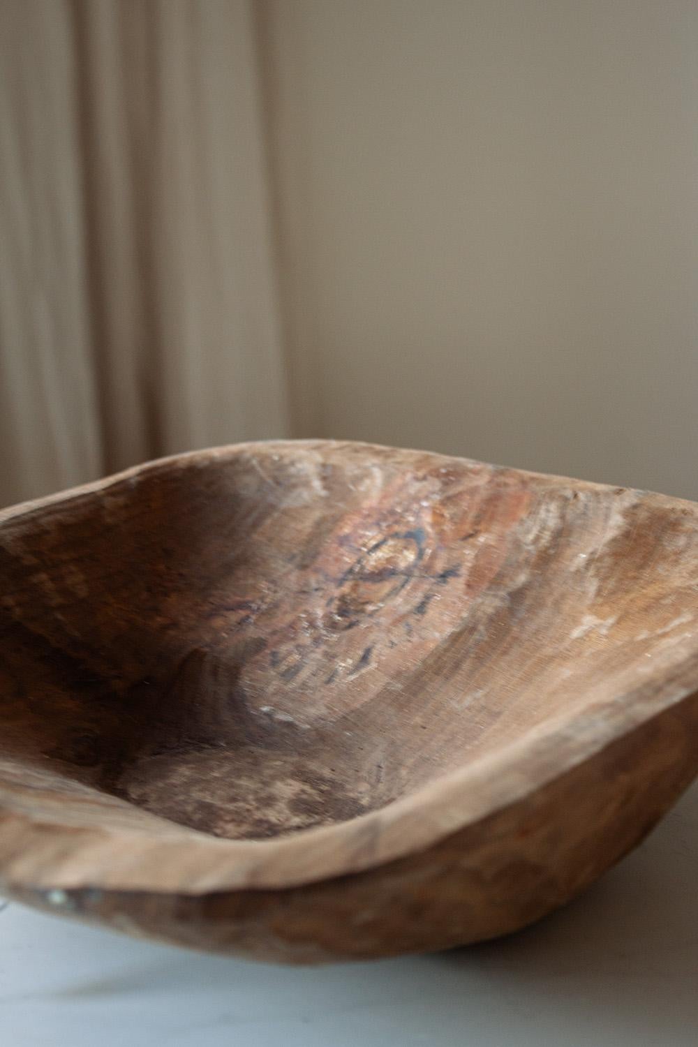 Contemporary French Provincial Hand Made Wooden Bowl Nr.3 For Sale