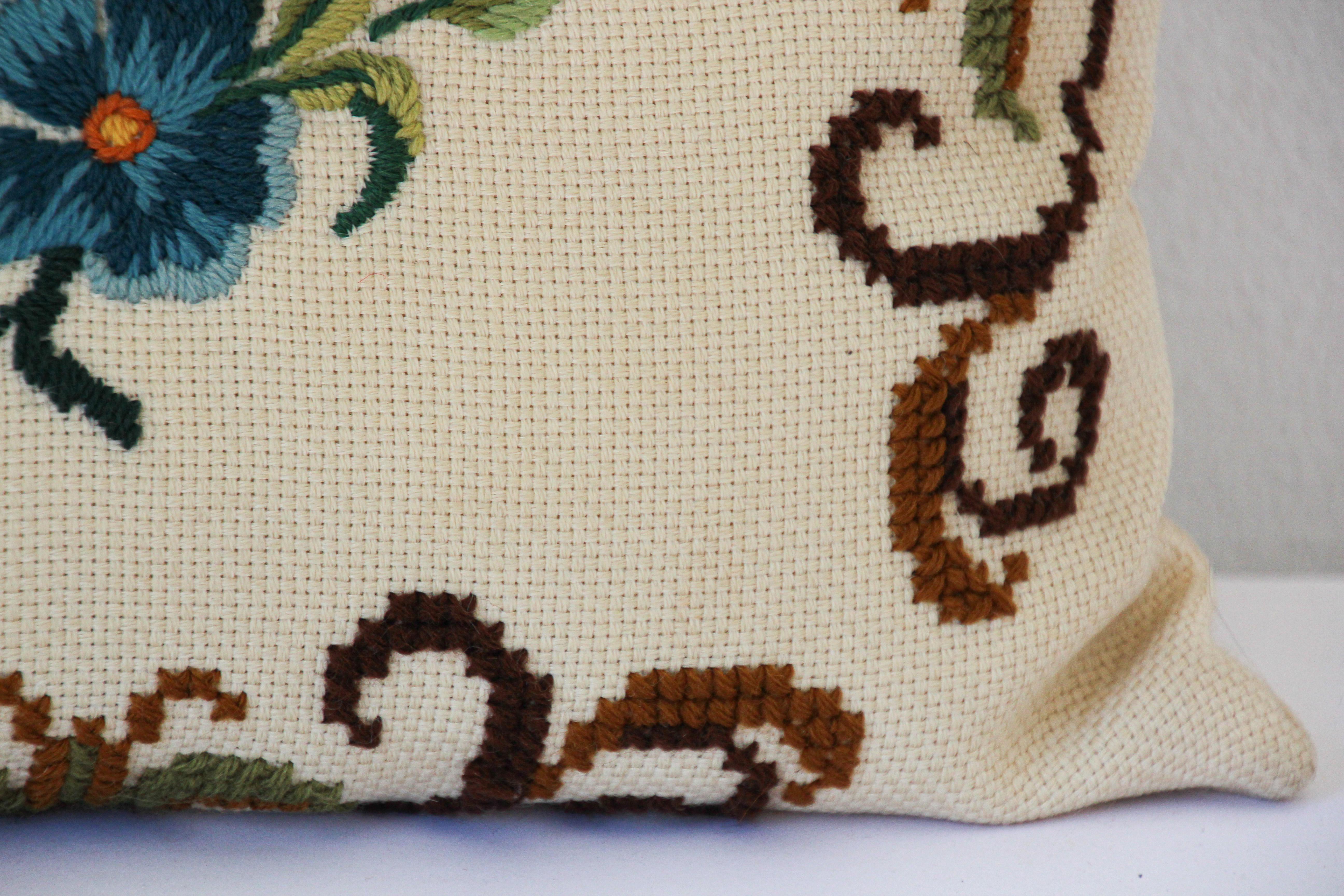 Hand-Crafted French Provincial Handmade Needlepoint Pillows