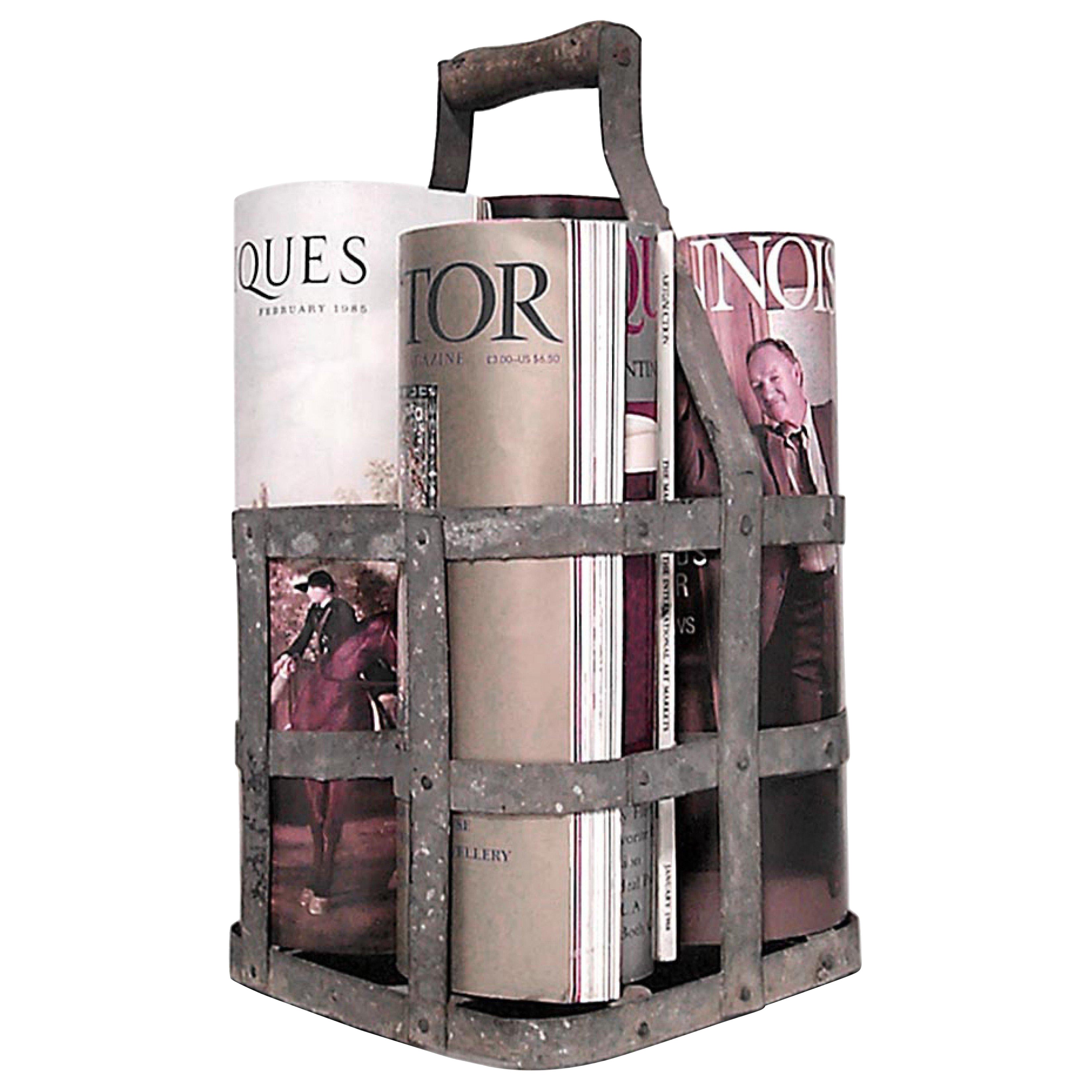 French Provincial Iron Magazine Carrier