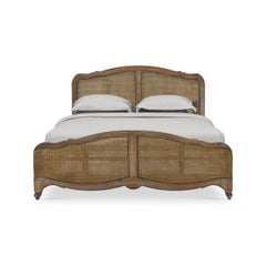 French Provincial King Bed - Straw Wash Finish