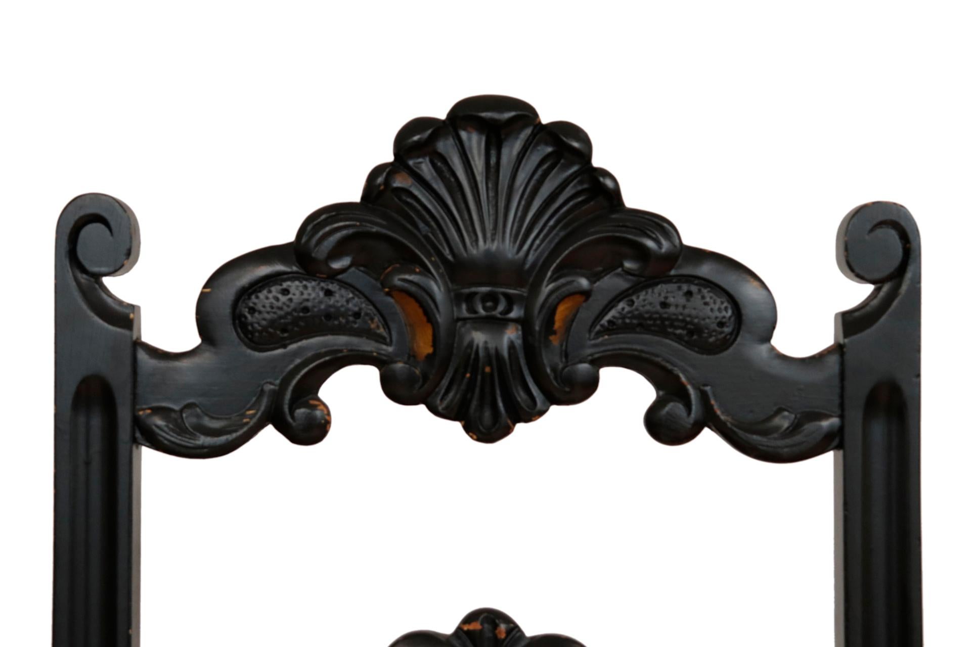 William and Mary William & Mary Ladderback Chairs - a Pair For Sale
