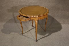 French Provincial Leather Top Table