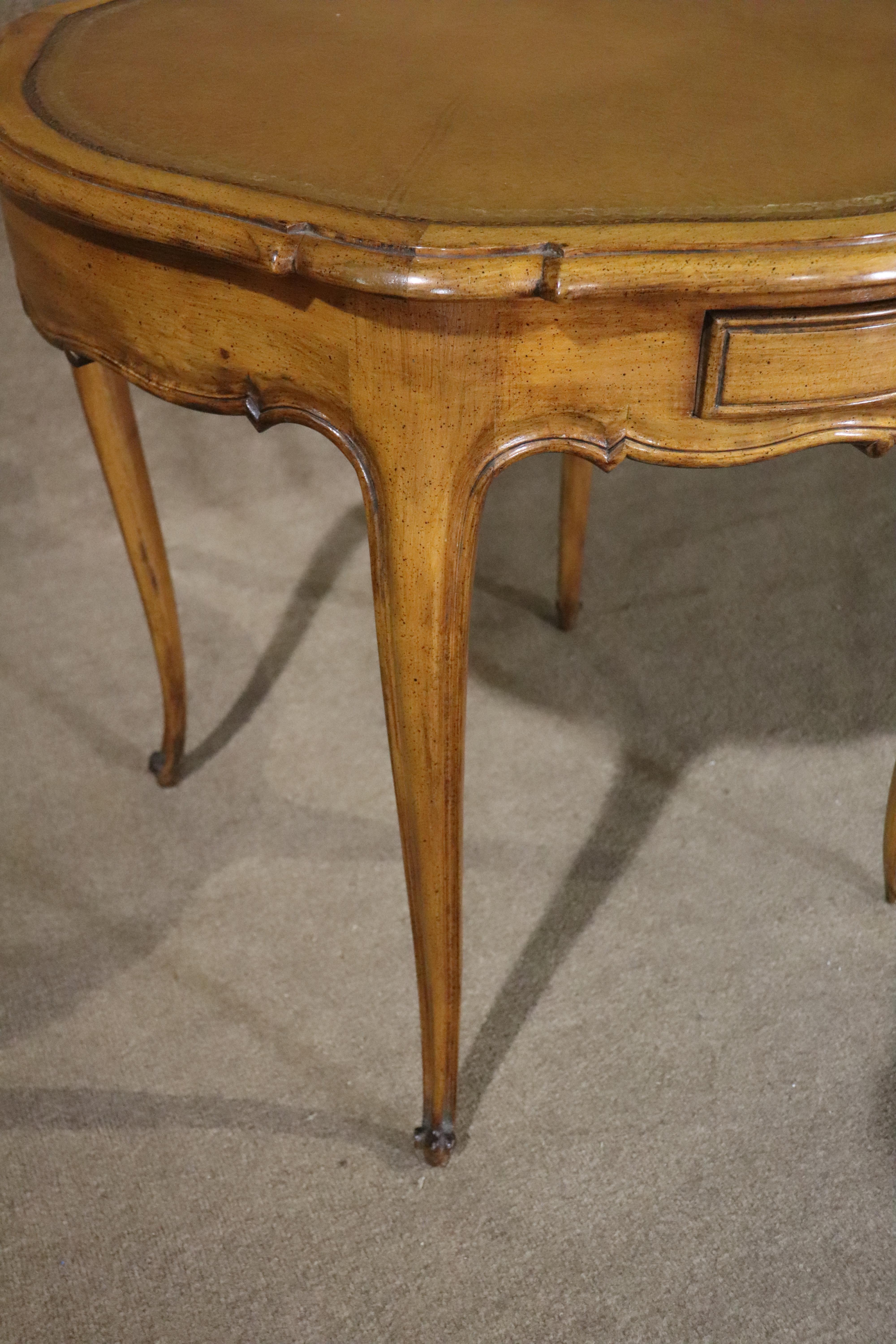 French Provincial Leather Top Table For Sale 5