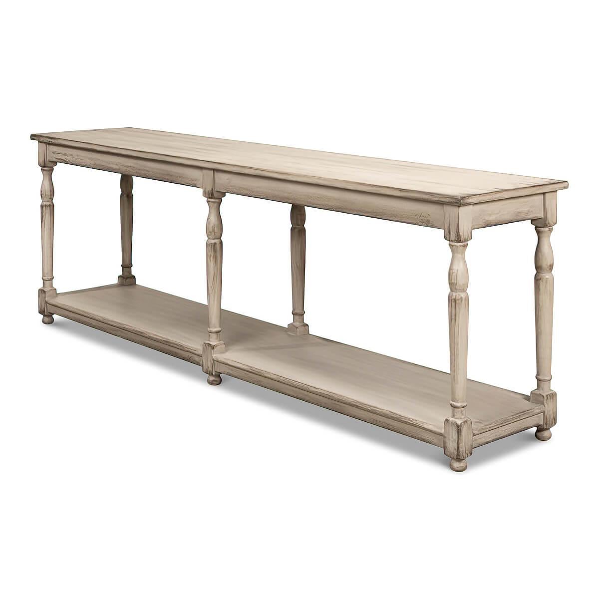 Asian French Provincial Long Console For Sale