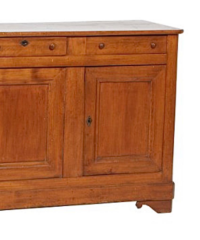 French Provincial Louis Philippe Carved Enfilade - Sideboard - Buffet In Good Condition In Bradenton, FL
