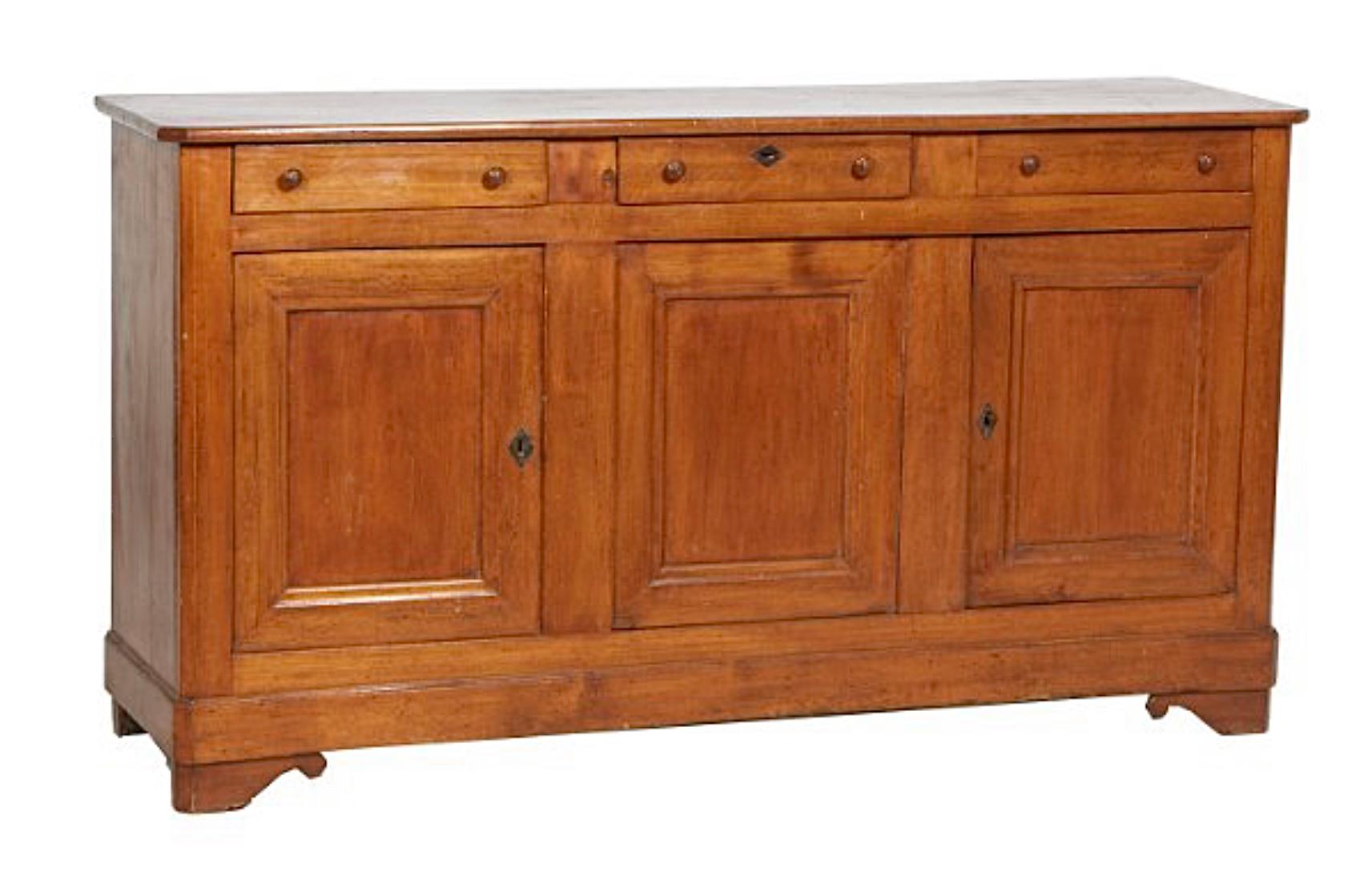 Pine French Provincial Louis Philippe Carved Enfilade - Sideboard - Buffet