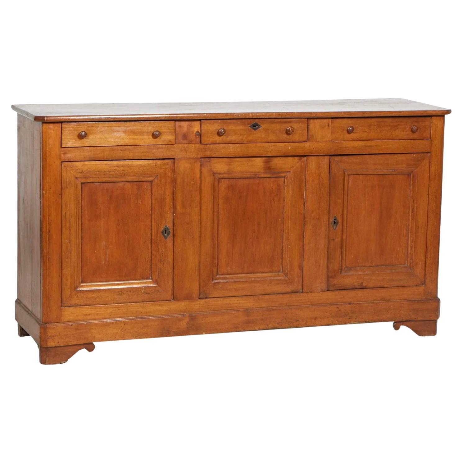 French Provincial Louis Philippe Carved Enfilade - Sideboard - Buffet