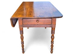 Table à feuilles tombantes en bois de fruitier d'époque Louis Philippe