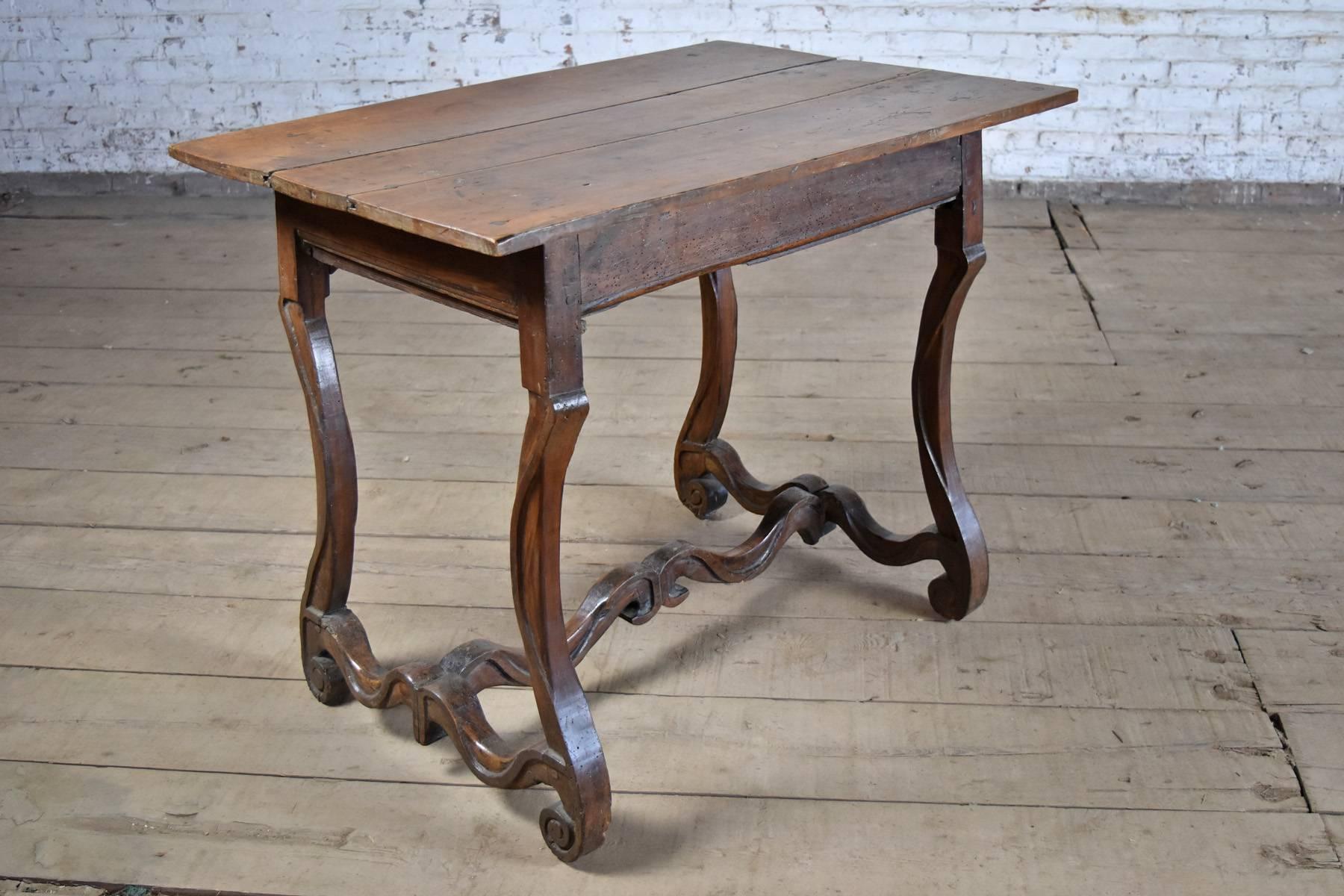17th Century French Provincial Louis XIV Period Os de Mouton Oak Side Table For Sale