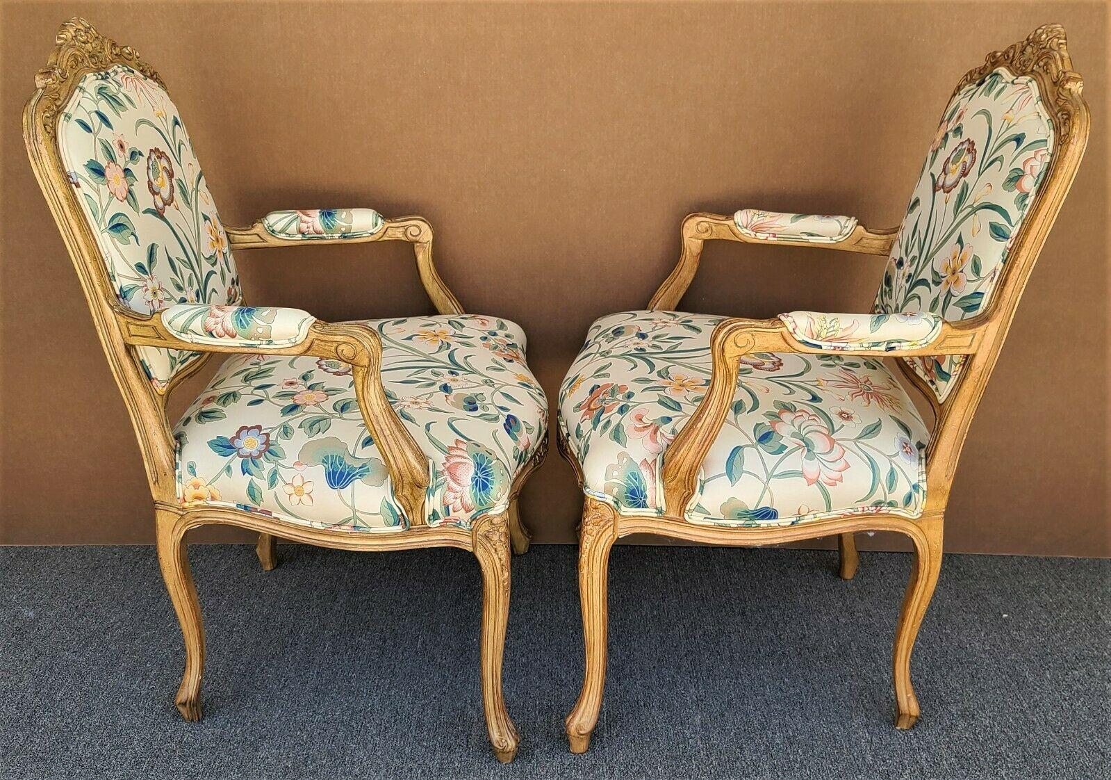 French Provincial Louis XV Armchairs by Chateau d'Ax, Set of 2 For Sale 1