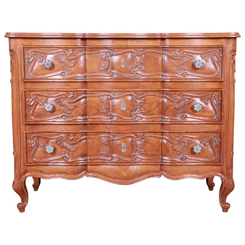 John Widdicomb French Provincial Louis XV Walnut Commode or Chest of ...