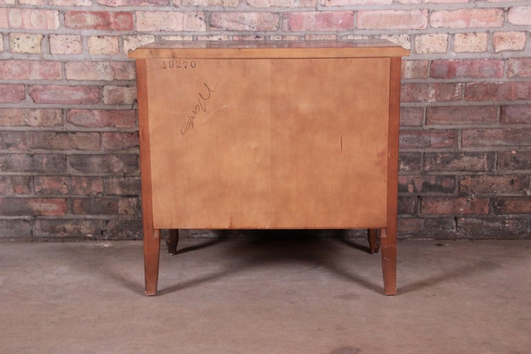 French Provincial Louis XV Carved Walnut Nightstand For Sale at 1stDibs