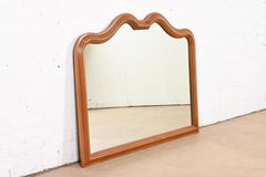 French Provincial Louis XV Carved Walnut Wall Mirror by Davis Cabinet Co.