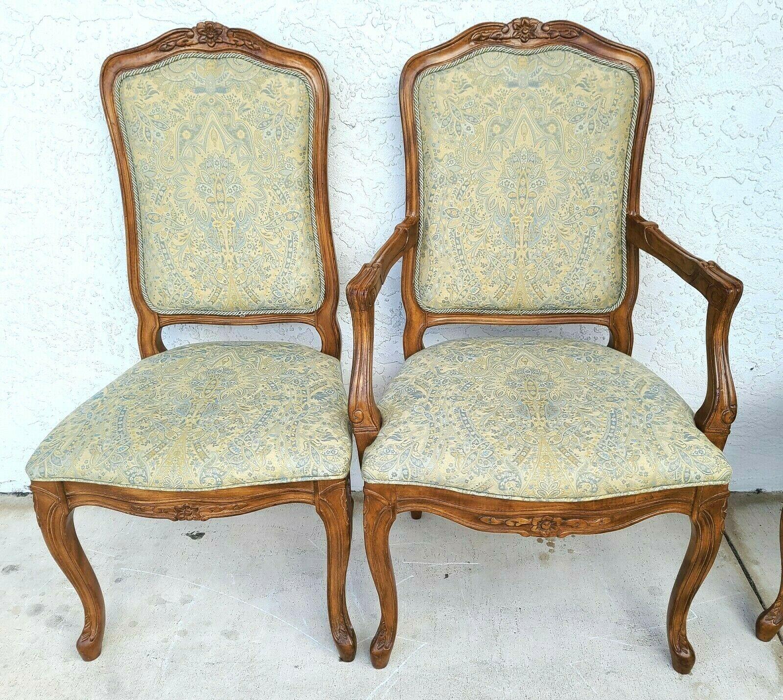 Late 20th Century French Provincial Louis XV Dining Chairs, Set of 6
