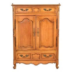 French Provincial Louis XV Fruitwood Gentleman's Chest by Fancher, Circa 1940s