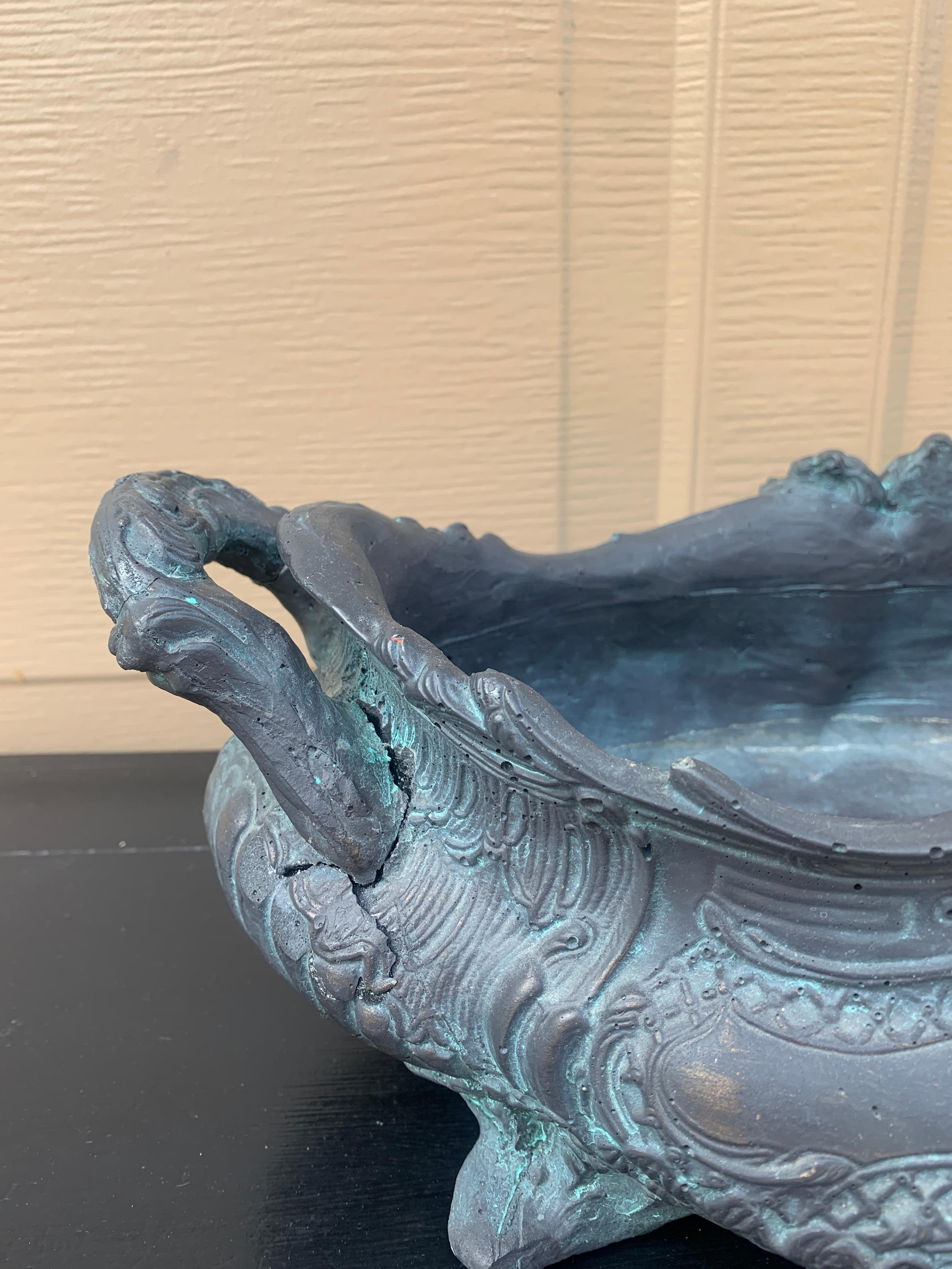 French Provincial Louis XV Gray Cachepot Planter Box Jardiniere For Sale 7
