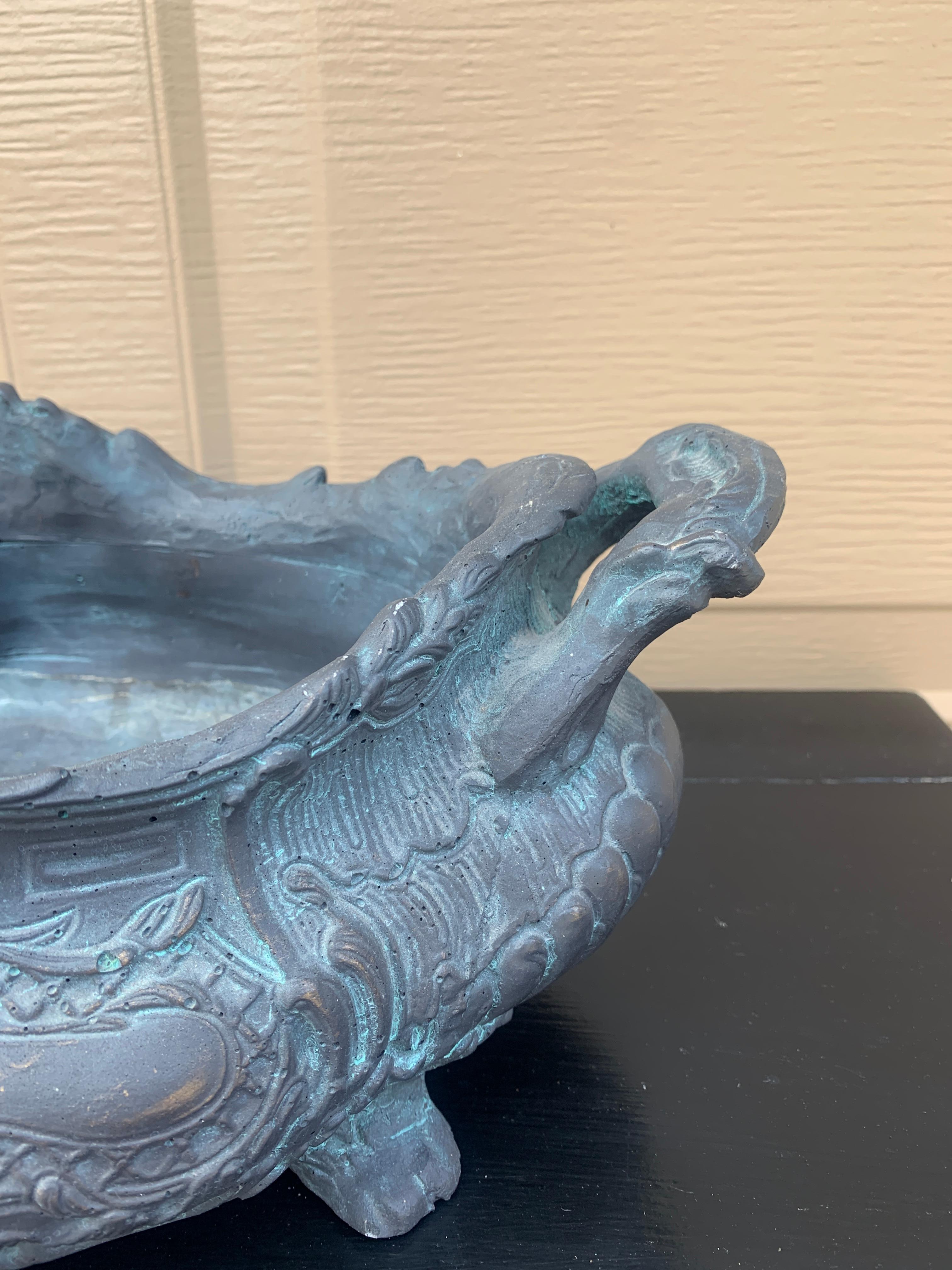 French Provincial Louis XV Gray Cachepot Planter Box Jardiniere For Sale 9