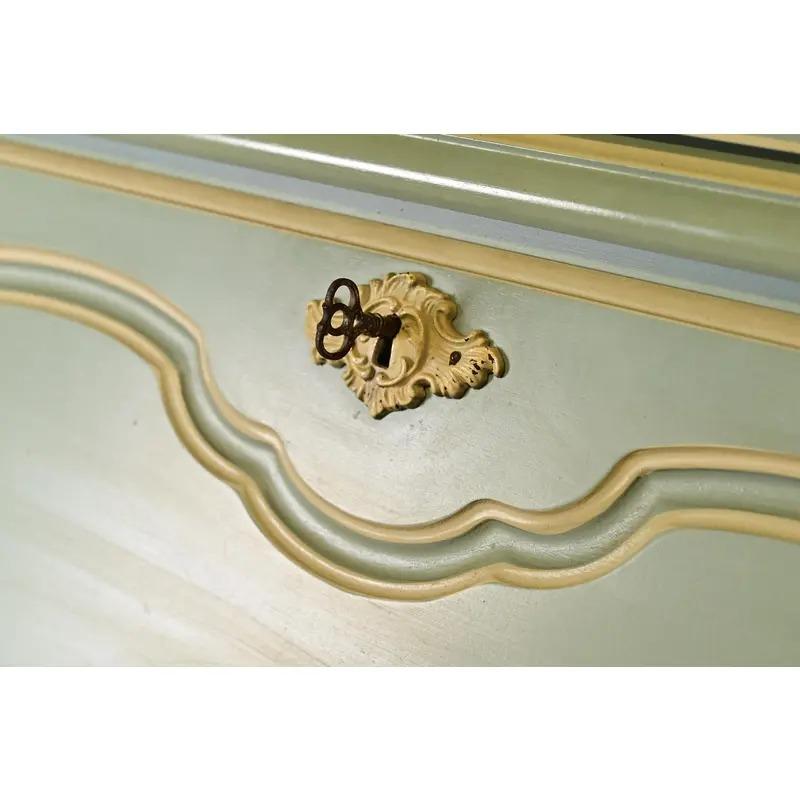 Bureau secrétaire laqué Louis XV avec bibliothèque, années 1950 en vente 4